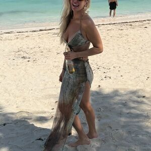 Jaded London Vida Maxi Dress with Shell Trim